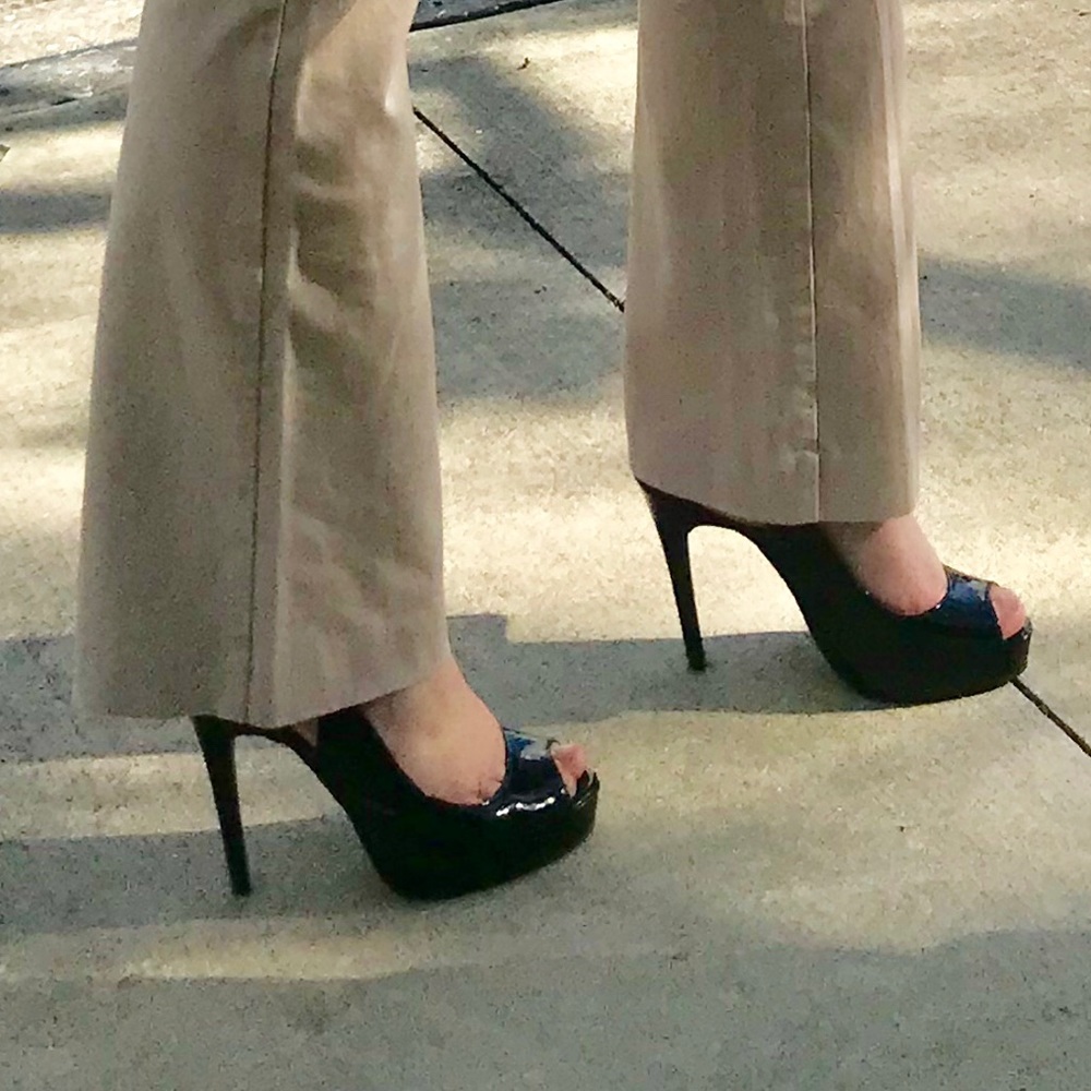 Black Patton Guess brand high heels 7.5 EUC